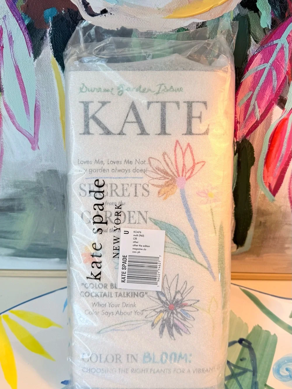 NWT Kate Spade Novelty Garden Secrets Flower Magazine Clutch Bag